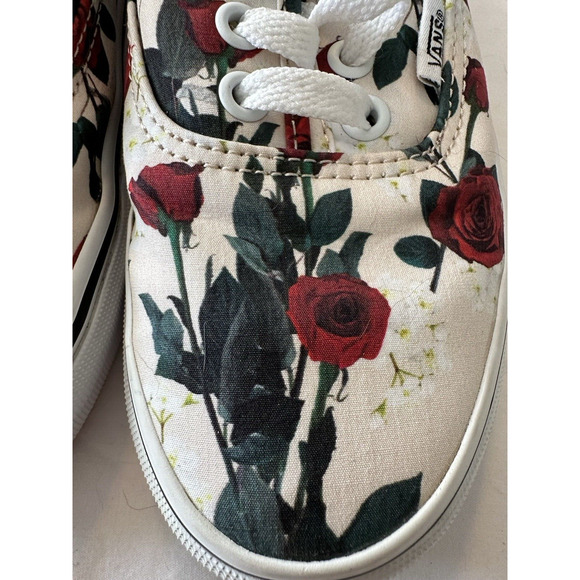 VANS Authentic shoes women Sz 5.5/ Mens 4 Roses Flower FLoral Skate - Picture 14 of 16